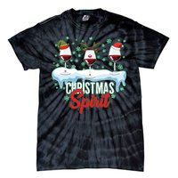 Funny Wine Christmas Spirit Tie-Dye T-Shirt