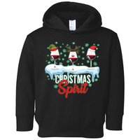 Funny Wine Christmas Spirit Toddler Hoodie