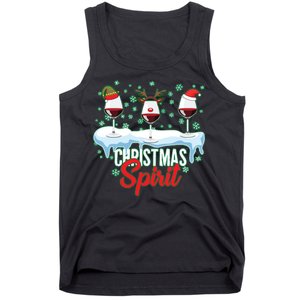 Funny Wine Christmas Spirit Tank Top