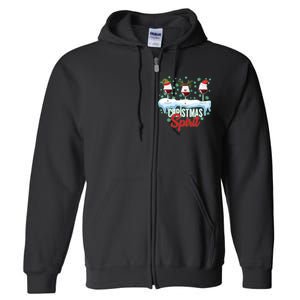 Funny Wine Christmas Spirit Full Zip Hoodie