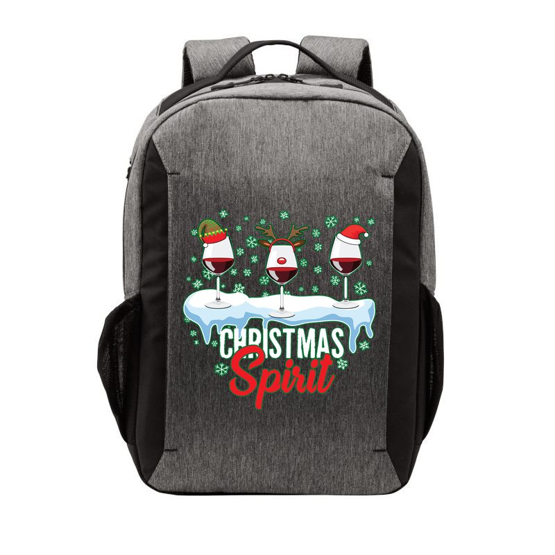 Funny Wine Christmas Spirit Vector Backpack