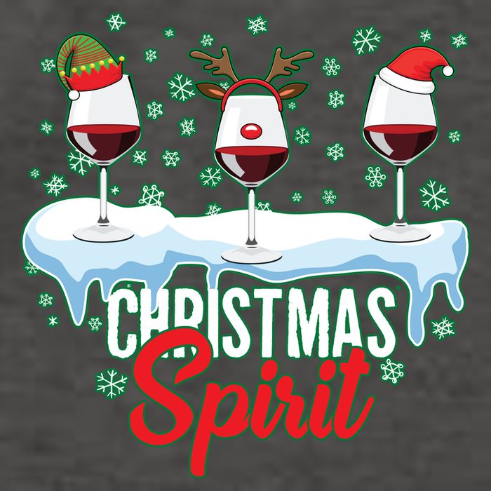Funny Wine Christmas Spirit Vector Backpack