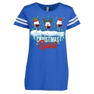 Funny Wine Christmas Spirit Enza Ladies Jersey Football T-Shirt