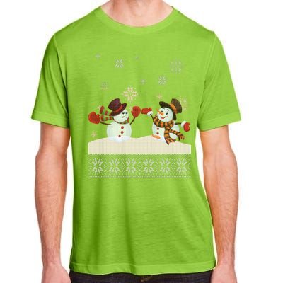 Funny Winter Snowman Ugly Christmas Adult ChromaSoft Performance T-Shirt