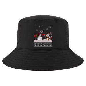 Funny Winter Snowman Ugly Christmas Cool Comfort Performance Bucket Hat