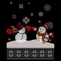 Funny Winter Snowman Ugly Christmas USA-Made Doggie Bandana