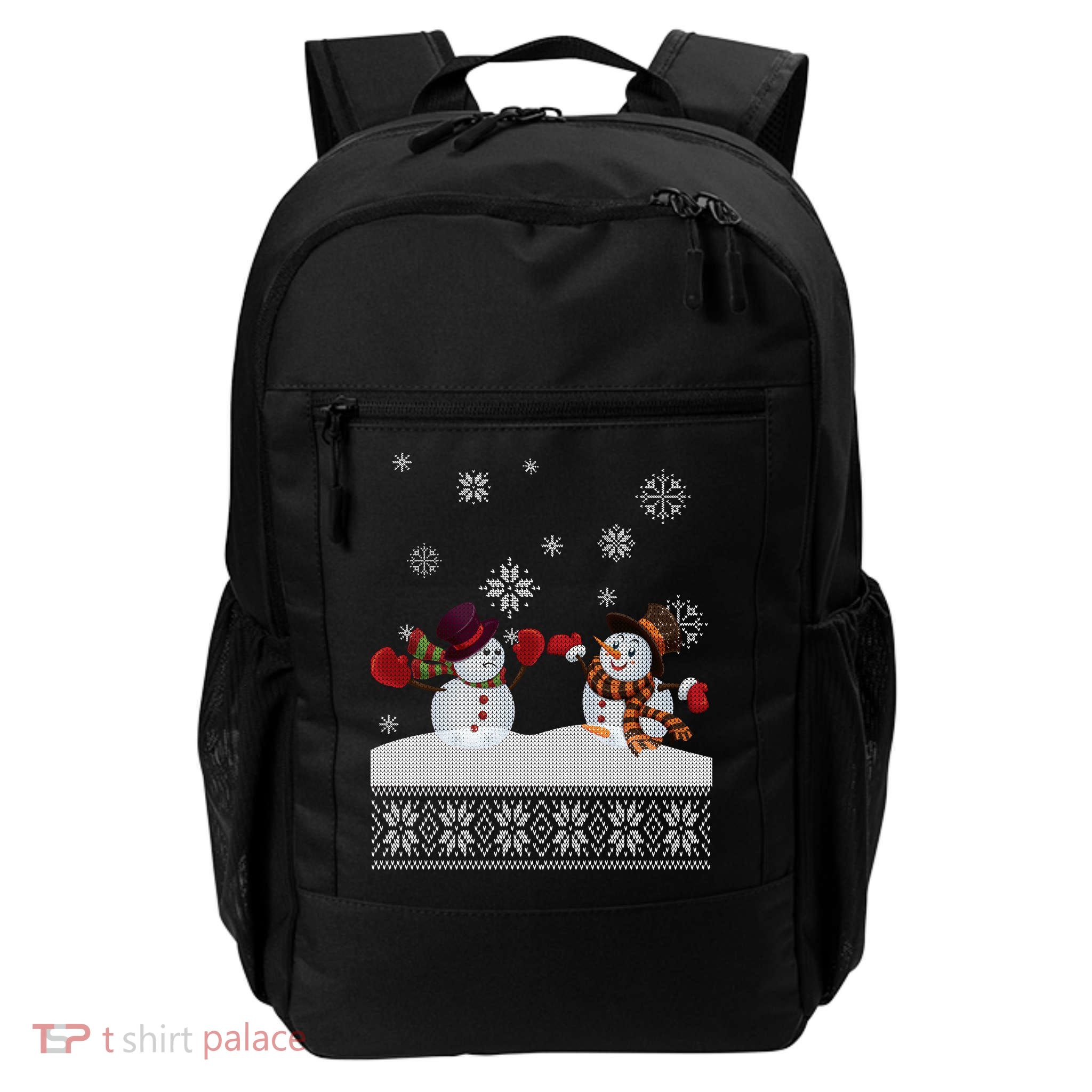 Funny Winter Snowman Ugly Christmas Backpack