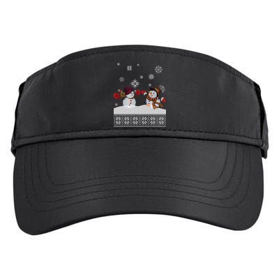 Funny Winter Snowman Ugly Christmas Adult Drive Performance Visor