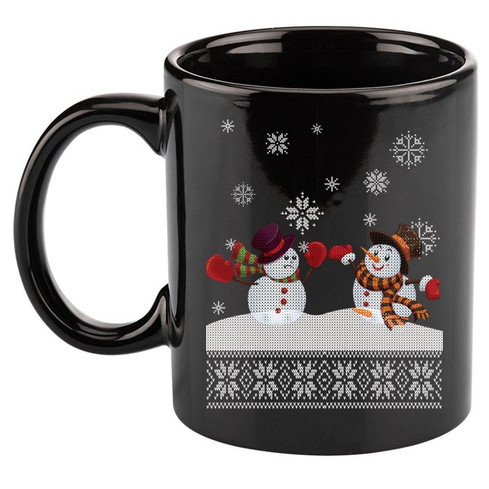 Funny Winter Snowman Ugly Christmas 11oz C Handle Ceramic Mug
