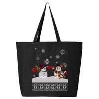 Funny Winter Snowman Ugly Christmas 25L Jumbo Tote