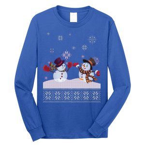 Funny Winter Snowman Ugly Christmas Long Sleeve Shirt