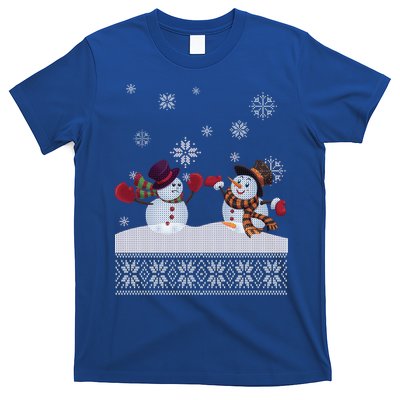 Funny Winter Snowman Ugly Christmas T-Shirt