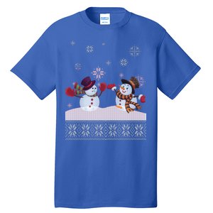 Funny Winter Snowman Ugly Christmas Tall T-Shirt