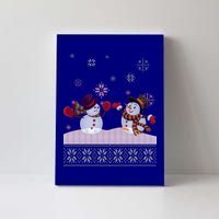 Funny Winter Snowman Ugly Christmas Canvas