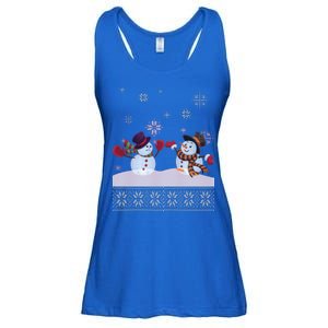 Funny Winter Snowman Ugly Christmas Ladies Essential Flowy Tank