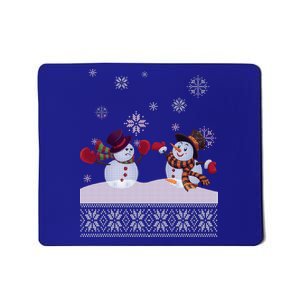 Funny Winter Snowman Ugly Christmas Mousepad