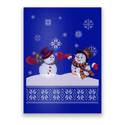 Funny Winter Snowman Ugly Christmas Poster