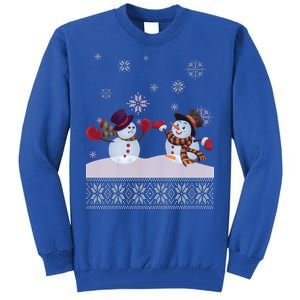 Funny Winter Snowman Ugly Christmas Tall Sweatshirt