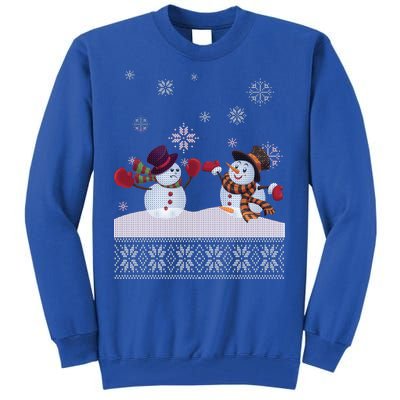 Funny Winter Snowman Ugly Christmas Tall Sweatshirt