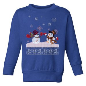 Funny Winter Snowman Ugly Christmas Toddler Sweatshirt