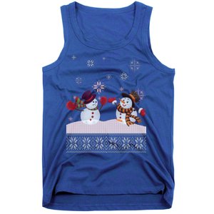 Funny Winter Snowman Ugly Christmas Tank Top