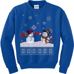 Funny Winter Snowman Ugly Christmas Kids Sweatshirt