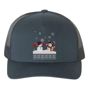 Funny Winter Snowman Ugly Christmas Yupoong Adult 5-Panel Trucker Hat