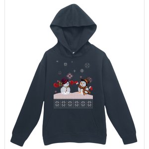 Funny Winter Snowman Ugly Christmas Urban Pullover Hoodie