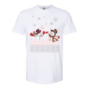 Funny Winter Snowman Ugly Christmas Softstyle CVC T-Shirt