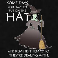 Funny Witch Some Day You Have To Put On The Hat Ladies PosiCharge Tri-Blend Wicking Tank