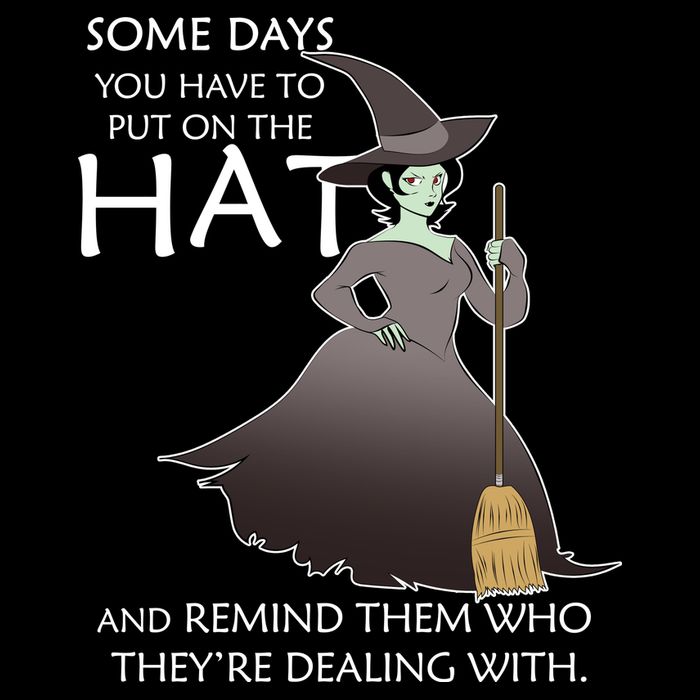 Funny Witch Some Day You Have To Put On The Hat Drawstring Bag