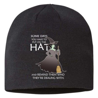 Funny Witch Some Day You Have To Put On The Hat Sustainable Beanie