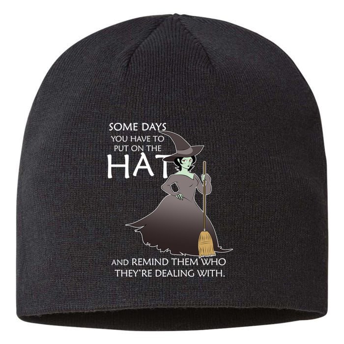 Funny Witch Some Day You Have To Put On The Hat Sustainable Beanie