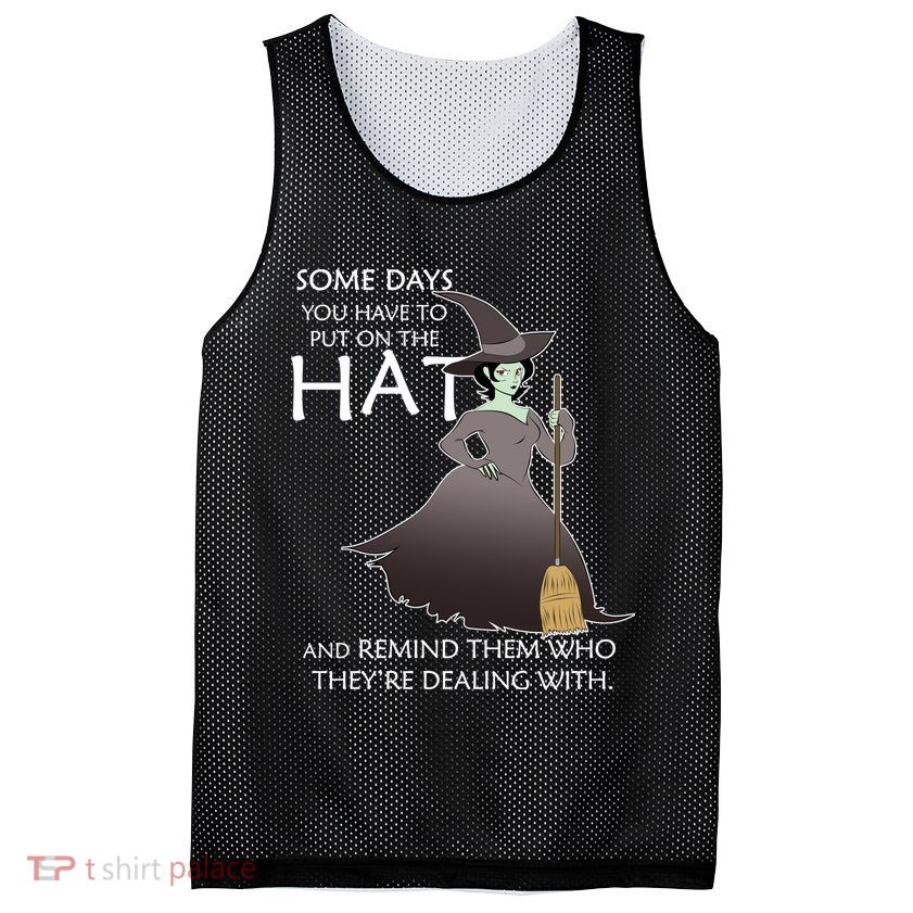 Funny Witch Some Day You Have To Put On The Hat Mesh Reversible Basketball Jersey Tank