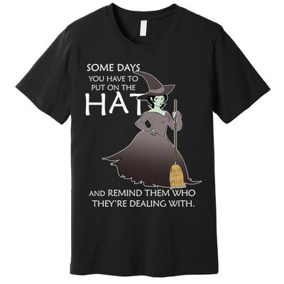 Funny Witch Some Day You Have To Put On The Hat Premium T-Shirt