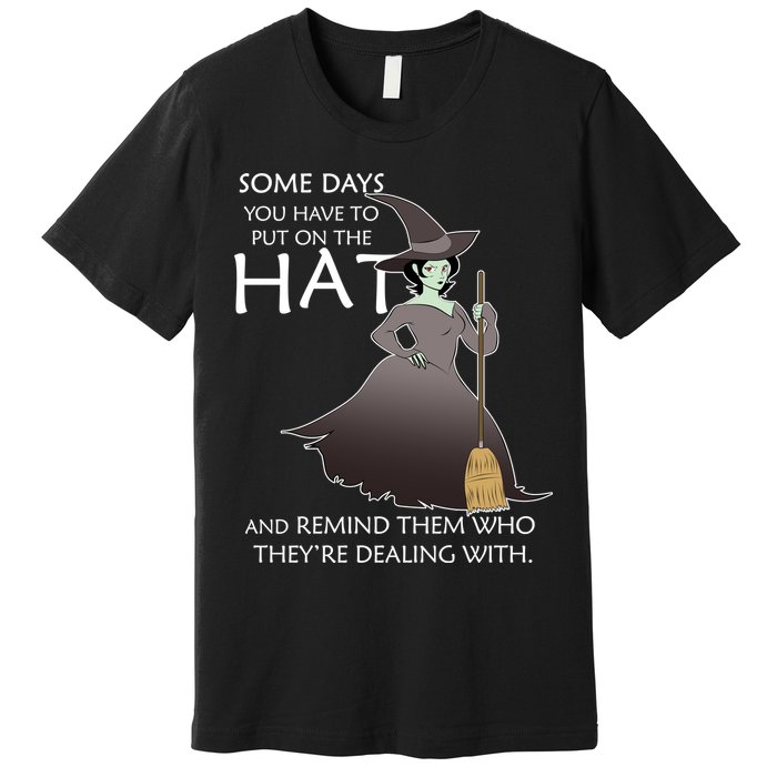 Funny Witch Some Day You Have To Put On The Hat Premium T-Shirt