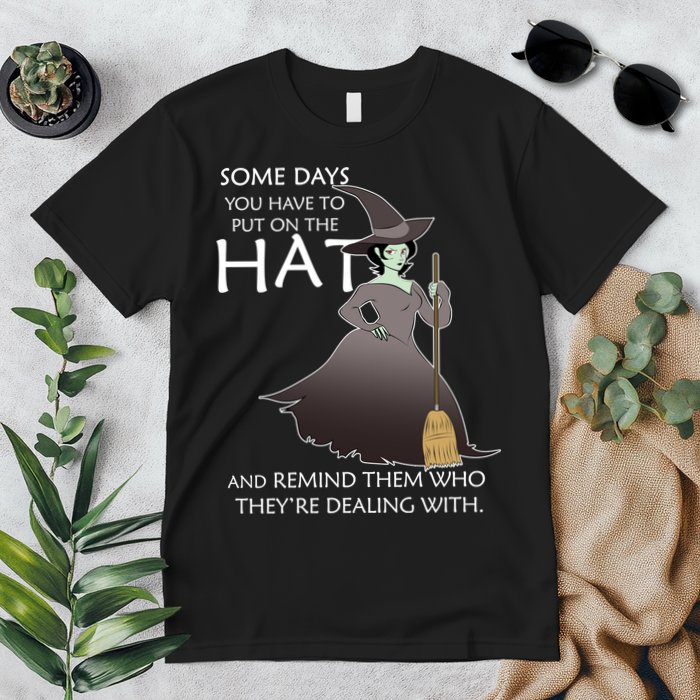 Funny Witch Some Day You Have To Put On The Hat Premium T-Shirt