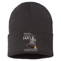 Funny Witch Some Day You Have To Put On The Hat Sustainable Knit Beanie