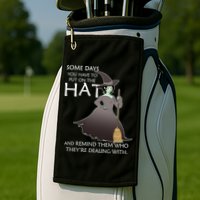 Funny Witch Some Day You Have To Put On The Hat Golf Towel
