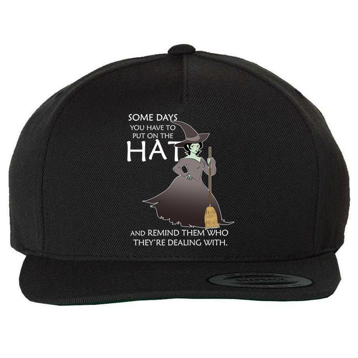 Funny Witch Some Day You Have To Put On The Hat Wool Snapback Cap