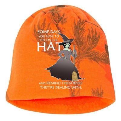 Funny Witch Some Day You Have To Put On The Hat Kati - Camo Knit Beanie