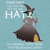 Funny Witch Some Day You Have To Put On The Hat Sueded Cloud Jersey T-Shirt