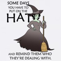 Funny Witch Some Day You Have To Put On The Hat Garment-Dyed Sweatshirt