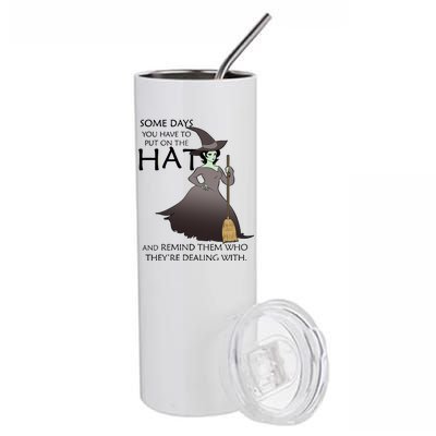 Funny Witch Some Day You Have To Put On The Hat Stainless Steel Tumbler