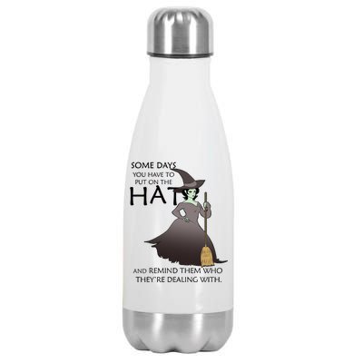 Funny Witch Some Day You Have To Put On The Hat Stainless Steel Insulated Water Bottle