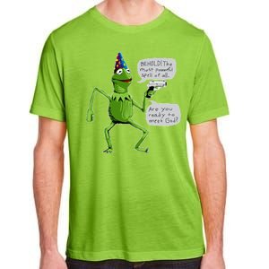 Funny Wizard Kermit Meme Adult ChromaSoft Performance T-Shirt