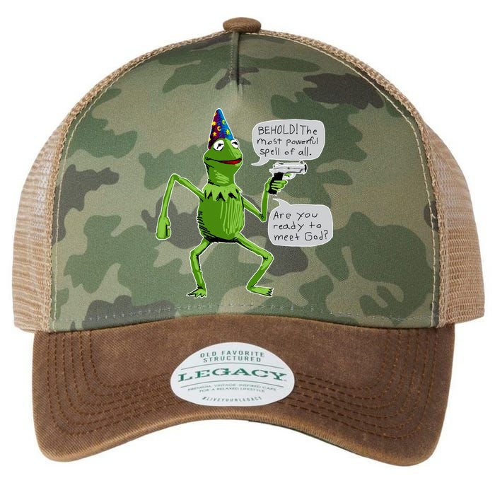Funny Wizard Kermit Meme Legacy Tie Dye Trucker Hat