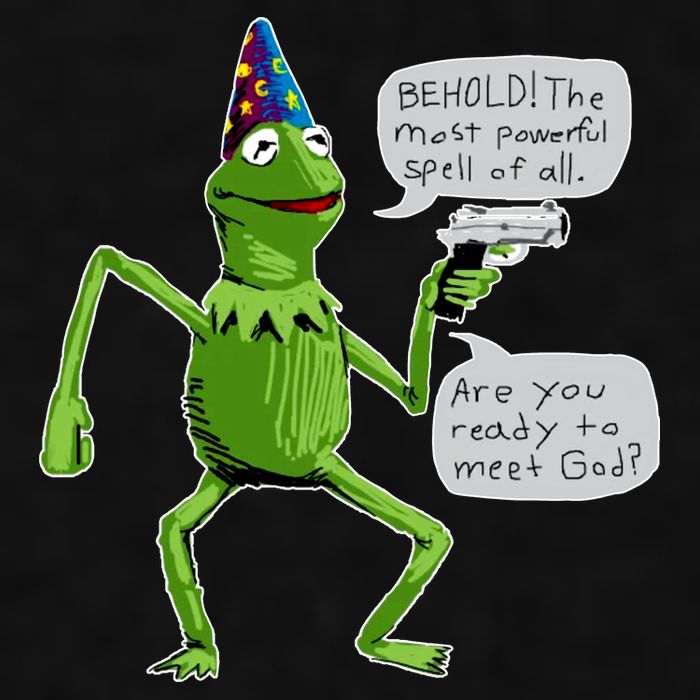 Funny Wizard Kermit Meme Ladies PosiCharge Tri-Blend Wicking Tank