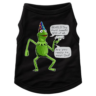 Funny Wizard Kermit Meme Doggie Tank