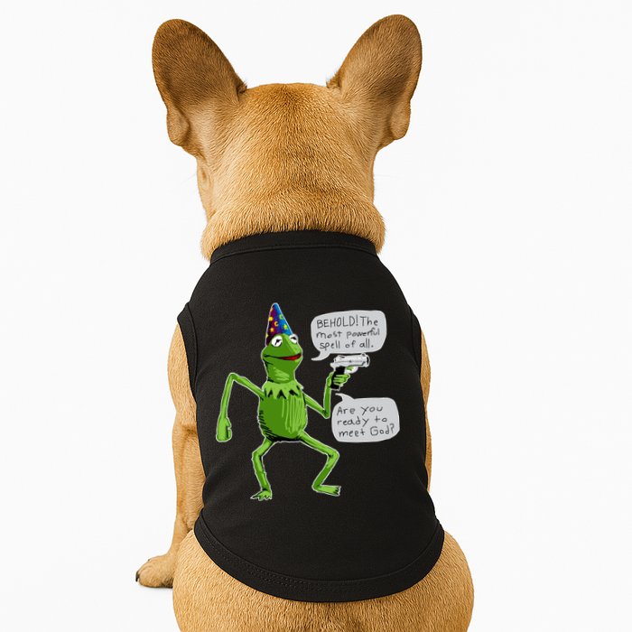 Funny Wizard Kermit Meme Doggie Tank
